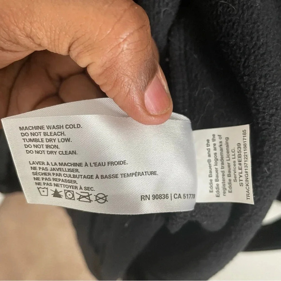 Eddie Bauer jacket women’s full zip black jacket L - Picture 6 of 7